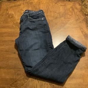 Eddie Bauer size 8 Flannel-Lined Boyfriend Jeans